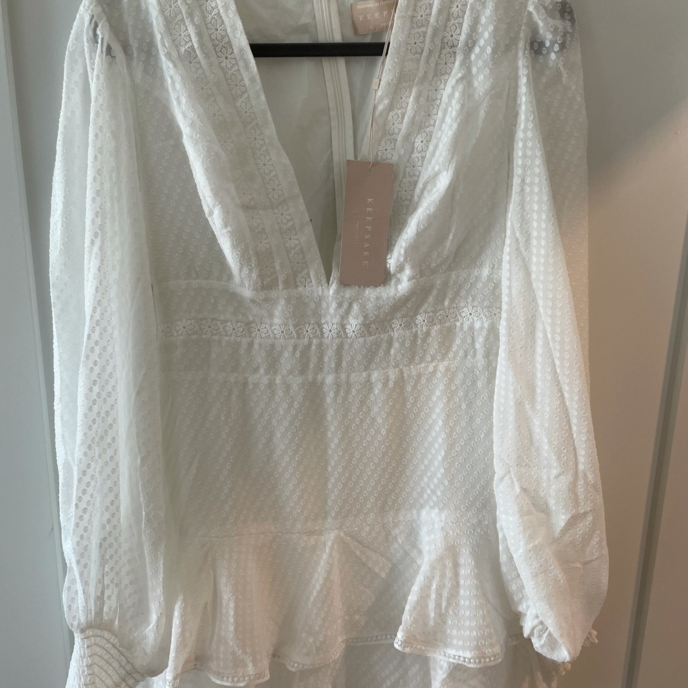 Keepsake The Label White Way Back Mini Dress - Picture 2 of 5